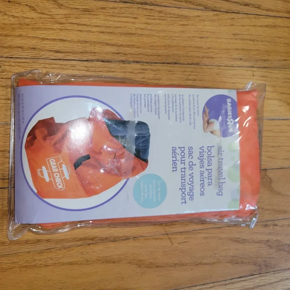 new Babies R Us Air Travel Bag Gear Check Car Seats Booster Seats Carrier Orange